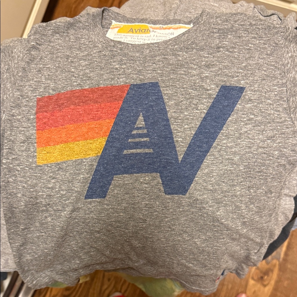 Aviator Nation Kids Gray Tee size 8
